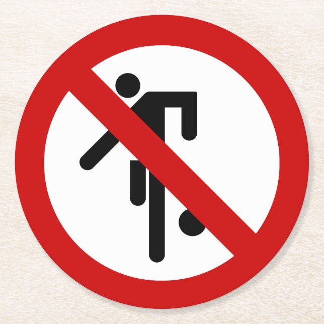 NO Ball Games ⚠ Thai Park ⚠ Runder Pappuntersetzer (Vorderseite)
