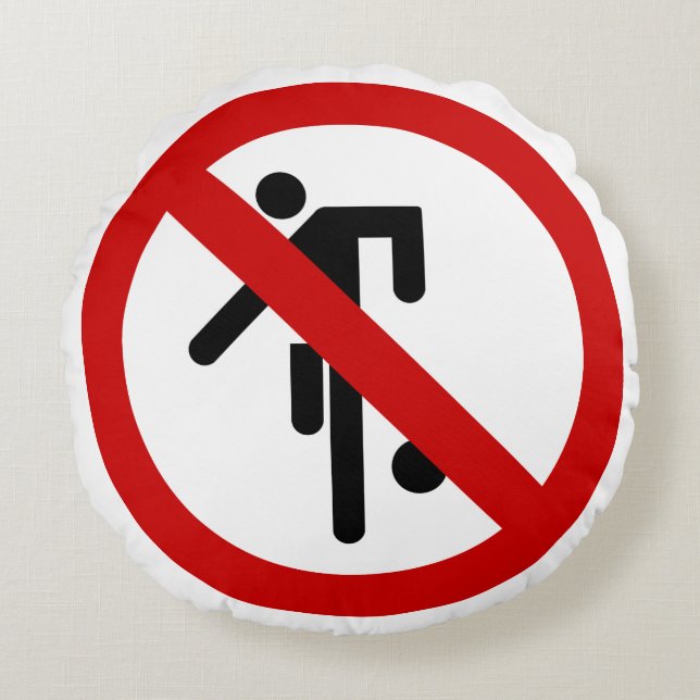 NO Ball Games ⚠ Thai Park ⚠ Rundes Kissen (Vorderseite)