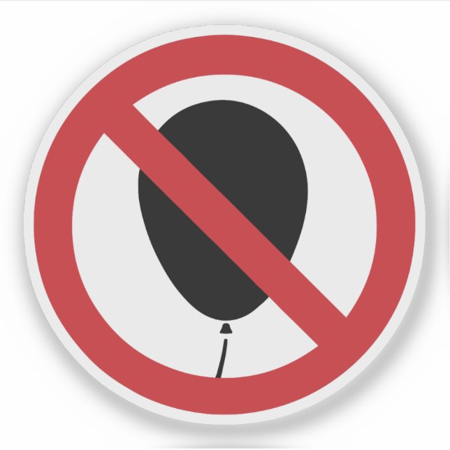 NO Balloon ⚠ thailändisches ⚠ Aufkleber (Vorderseite)