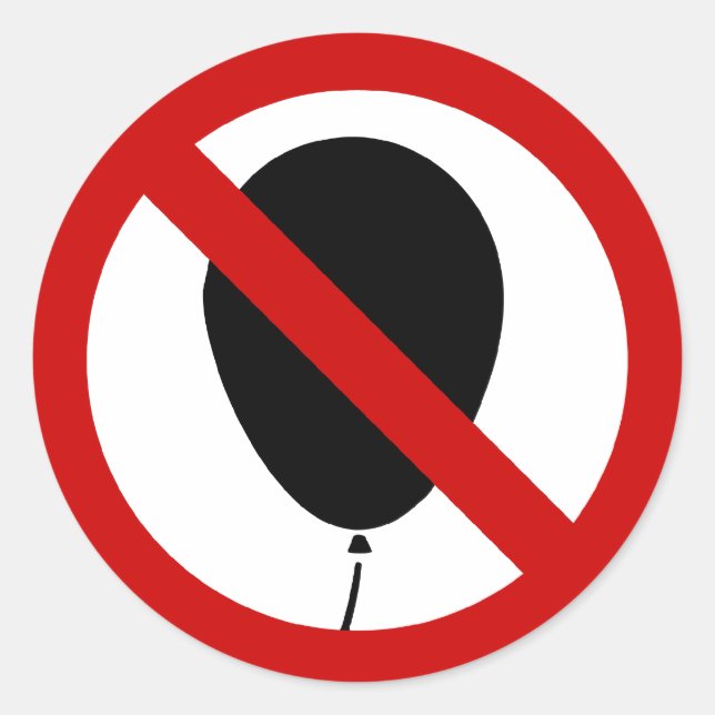 NO Balloon ⚠ thailändisches ⚠ Runder Aufkleber (Vorderseite)