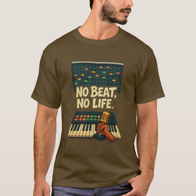 No Beat, No Life – Music Producer T-Shirt (Vorderseite)