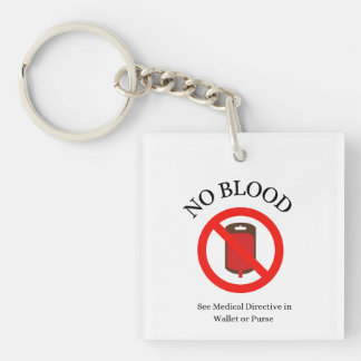 "No blood" keychains Schlüsselanhänger