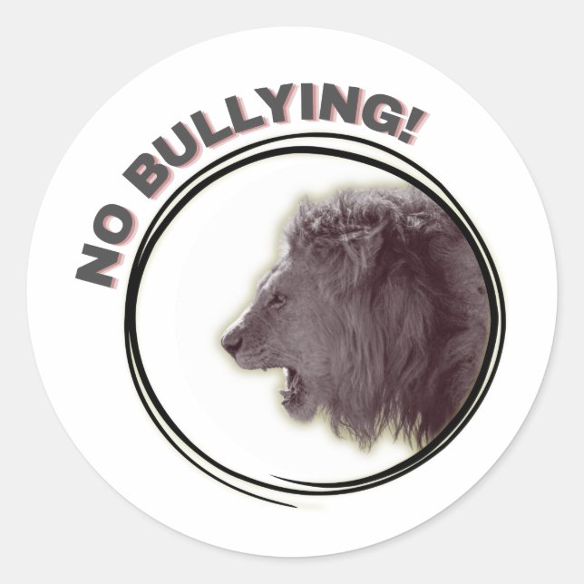 No bullying - raise your voice! runder aufkleber (Vorderseite)