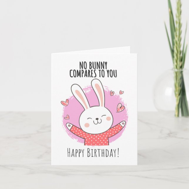 No Bunny Puns Birthday Card Karte (Vorderseite)