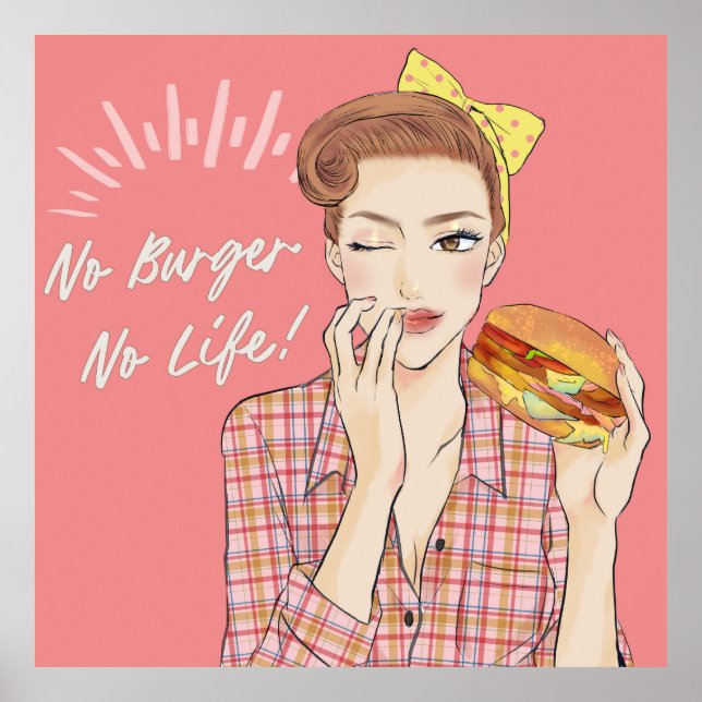No Burger No Life Poster (Vorne)