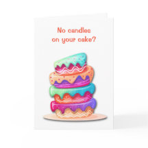 No Candles Funny Birthday Card