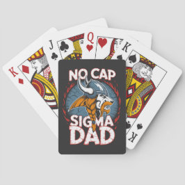 No Cap Sigma Dad Viking Graphic Tee for Fathers Spielkarten
