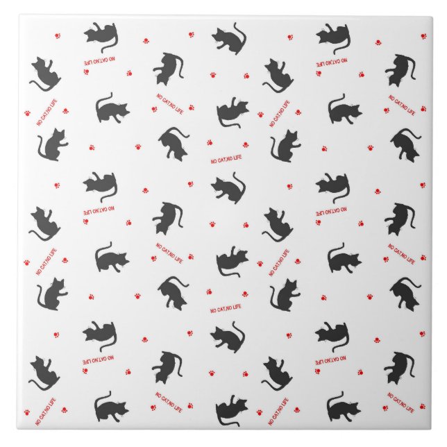 NO　CAT,　NO　LIFE　ホワイト　   FLIESE (Vorderseite)