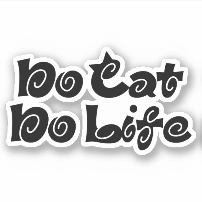 No Cat No Life Aufkleber (Vorderseite)