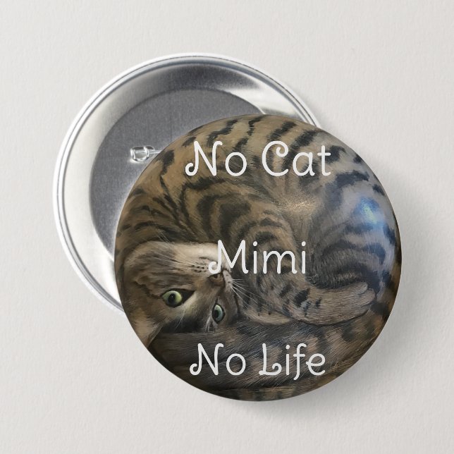No Cat No Life Button (Vorne & Hinten)