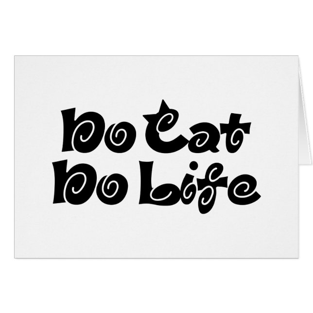 No Cat No Life Grußkarte (Vorderseite (Horizontal))