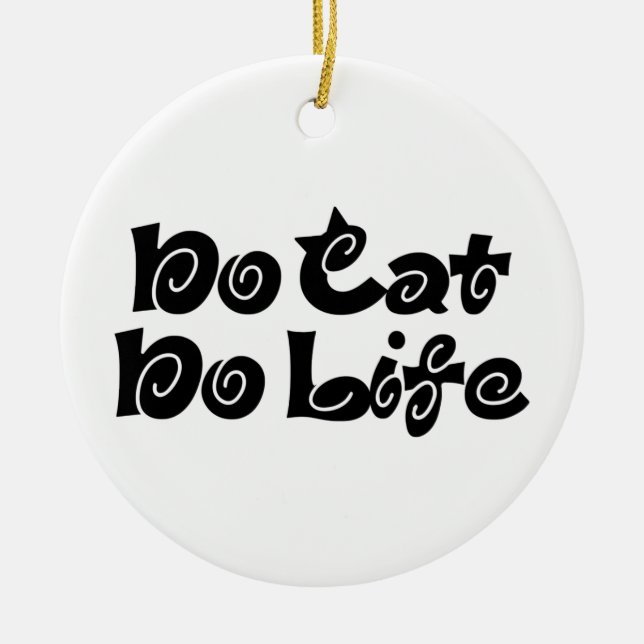 No Cat No Life Keramik Ornament (Vorne)