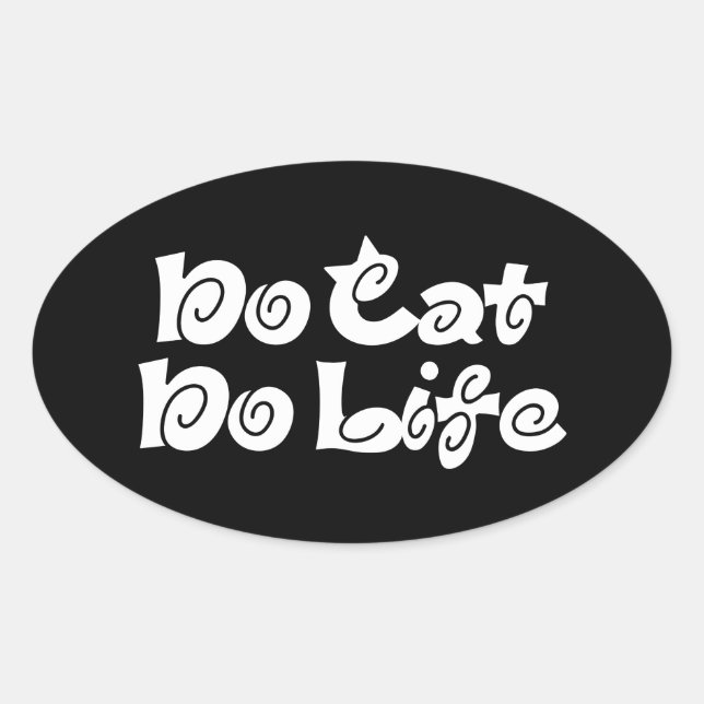 No Cat No Life Oval Aufkleber (Vorderseite)