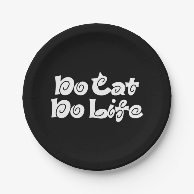 No Cat No Life Pappteller (Vorderseite)