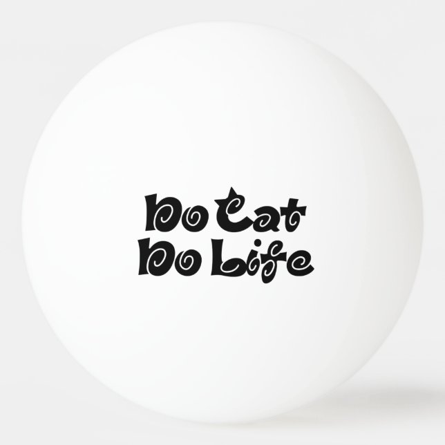 No Cat No Life Tischtennisball (Vorderseite)