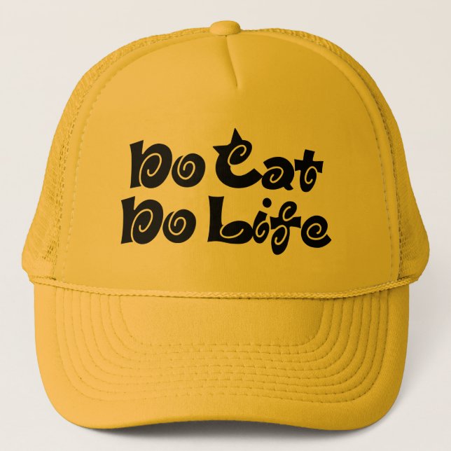 No Cat No Life Truckerkappe (Vorderseite)
