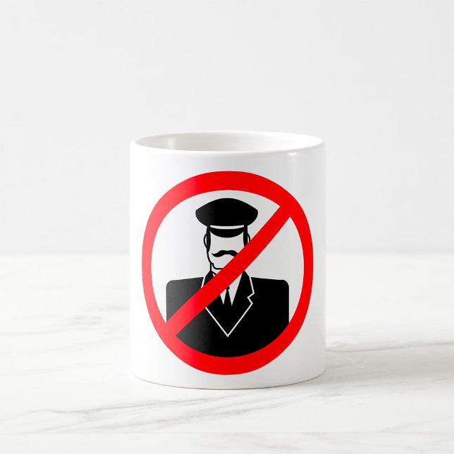 No Chauffeur Allowed Symbol Funny Warning Kaffeetasse (Von Creator hochgeladen)