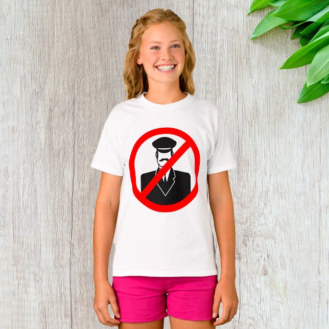 No Chauffeur Allowed Symbol Funny Warning T-Shirt (Von Creator hochgeladen)
