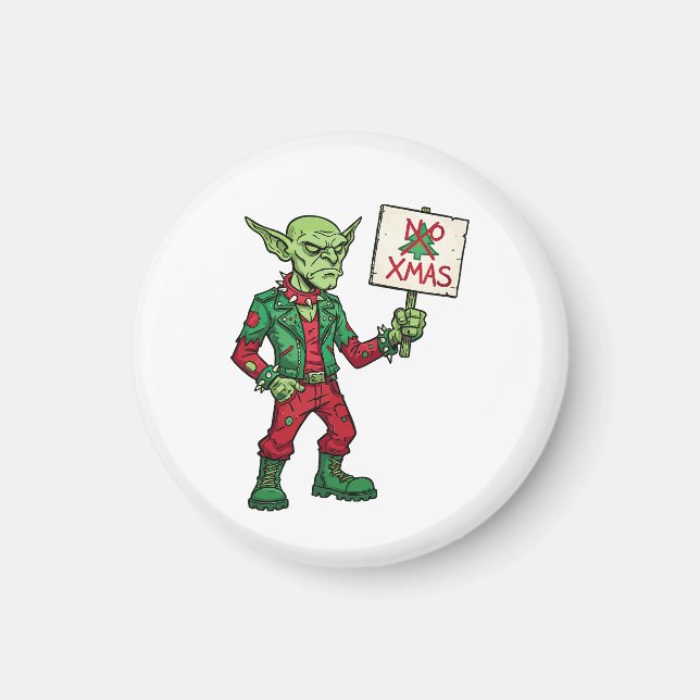 No Christmas – Rebel Alien Style Magnet (Vorne)