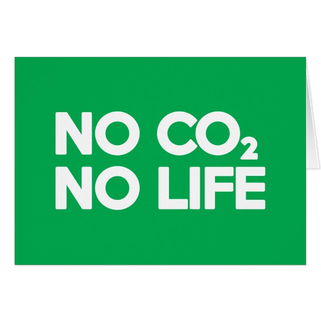 NO CO2 NO LIFE CARD (Vorderseite (Horizontal))