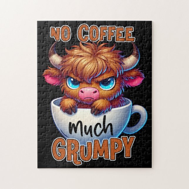 No Coffee Much Grumpy  Puzzle (Vertikal)