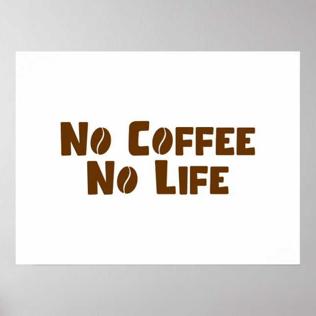 No Coffee No Life Poster (Vorne)