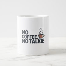No Coffee No Talkie Tasse - Funny Coffee Quote Ges