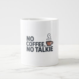 No Coffee No Talkie Tasse - Funny Coffee Quote Ges