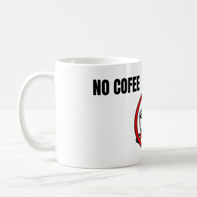 No Coffee No Trading Minimal Humor Design Kaffeetasse (Links)