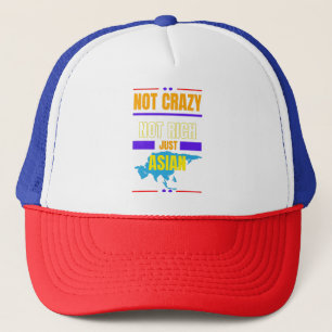 No Crazy Not Rich Just Asian Truckerkappe