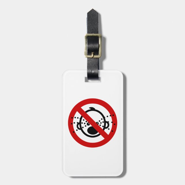 NO Cry Babys ⚠ thailändischer Flughafen ⚠ Gepäckanhänger (Vorderseite vertikal)