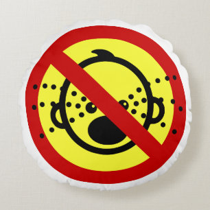 NO Cry Babys ⚠ thailändischer Flughafen ⚠ Rundes Kissen