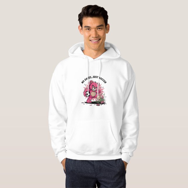 No dates, just football - anti valentine's day hoodie (Vorne ganz)