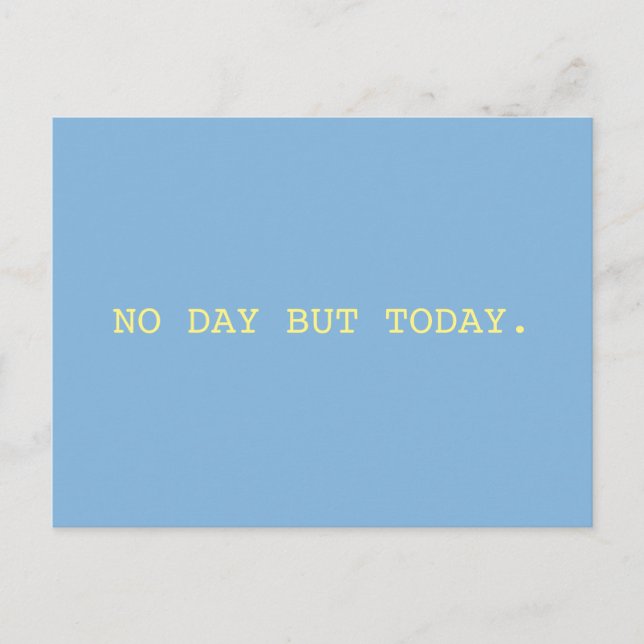No Day // Rent Postcard Postkarte (Vorderseite)