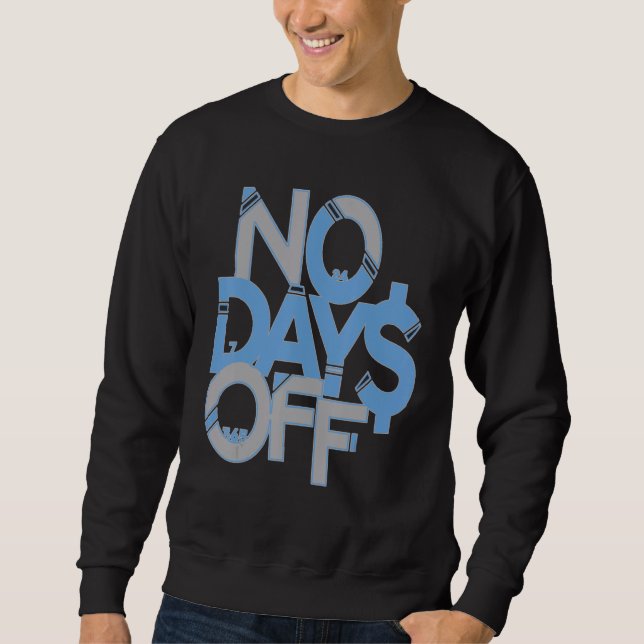 No Days Off Clothes & Gear Blue & Gray Print Motiv Sweatshirt (Vorderseite)