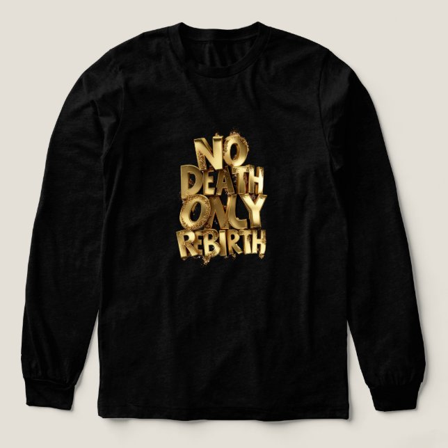 No Death Only Rebirth Bella+Canvas Longsleeve Gold Tri-Blend Shirt (Design Vorderseite)
