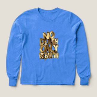 No Death Only Rebirth, Boys Bella+Canvas Blue,Gold