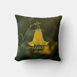No dejes de ser / Yellow Flower Throw Pillow  Kissen