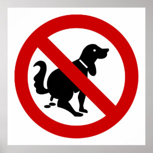 NO Dog Fouling ⚠ thailändisches ⚠ Poster