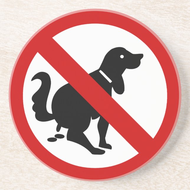 NO Dog Fouling ⚠ thailändisches ⚠ Untersetzer (Vorne)