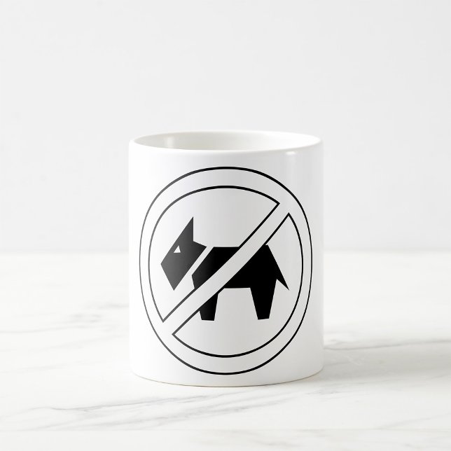 No Dogs Allowed Bold Black and White Symbol Kaffeetasse (Von Creator hochgeladen)