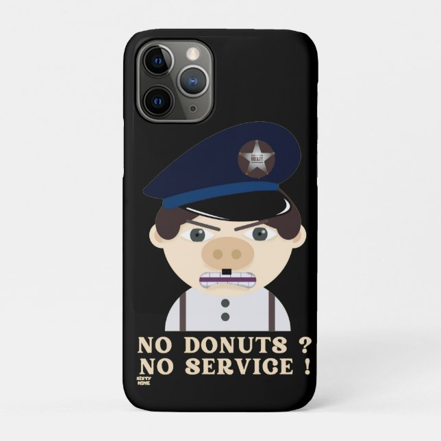 "NO DONUTS, NO SERVICE" lustiger Polizeibeamter Case-Mate iPhone Hülle (Rückseite)