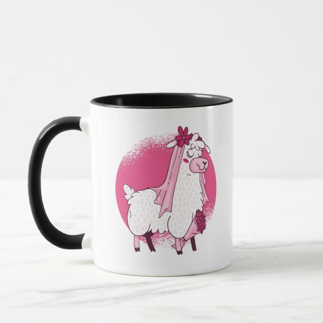 No Drama Lama BRIDE Funny Wedding Brautparty Tasse (Links)