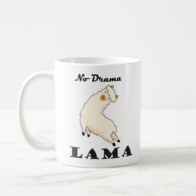 No Drama Lama funny  Kaffeetasse (Links)