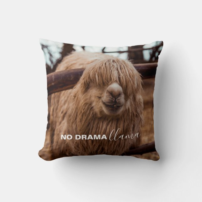 No Drama Llama Albern Alpaca Foto Kissen