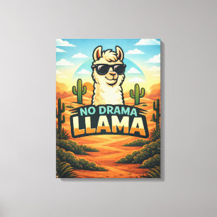 No Drama Llama - Critter Kingdom Leinwanddruck