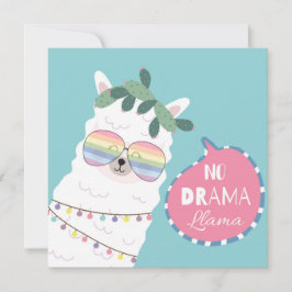 No Drama Llama Feiertagskarte