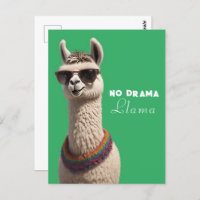 No Drama Llama Funky Alpaca Sonnenbrille Grün