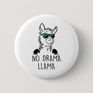 No Drama Llama Funny Lama Shirt Button