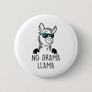 No Drama Llama Funny Lama Shirt Button